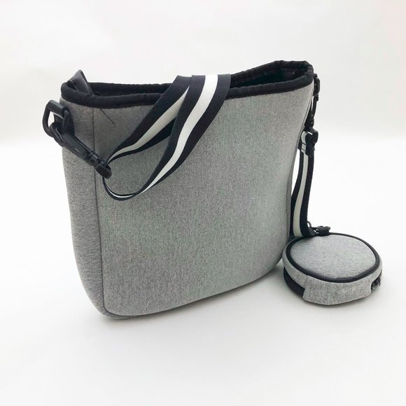 Jen & Co. DRU Cheetah Bag in a Bag Neoprene Crossbody Gray - Picture 2 of 9